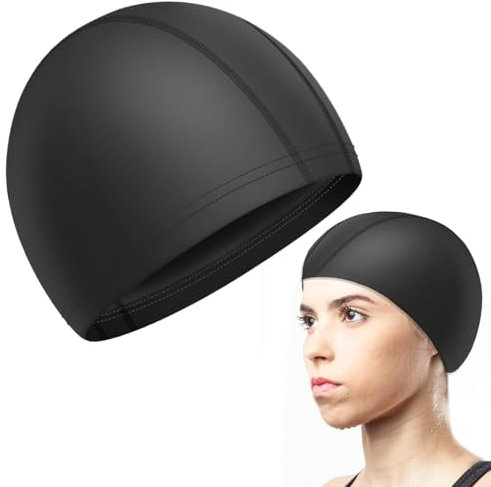 Cuffie da Nuoto Cuffia Piscina per Uomo Donna Cuffie Piscina, Impermeabile e Elastica per Piscina, Protezione Ottimale dei Capelli, Adatta a Nuotatori Professionisti e Principianti