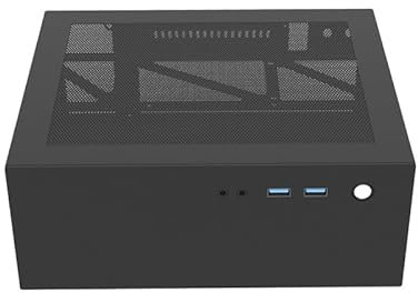 ITX Desktop Computer Case, Small Case, Mini ITX Tower (Black)