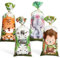 40 Stück 4 Designs Dschungel Geschenktüten Kindergeburtstag Kinder Tiere Taschen Süßigkeiten Tüten Candy Bags Partytüten Zellophantüten Geschenke für 1. Geburtstag Taufe Geburt Party