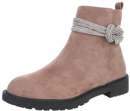 Ital Design Damenschuhe Stiefeletten Flache Stiefeletten