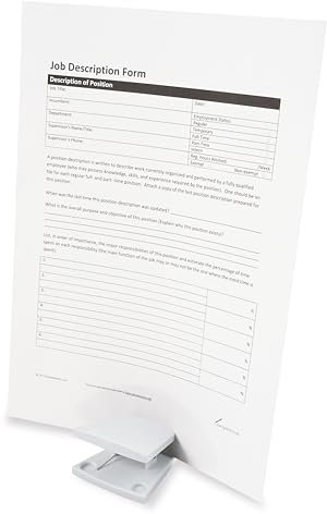 Carl PS-20-W Porte-documents, pince, dessus de table, blanc, compatible A4, 10 feuilles