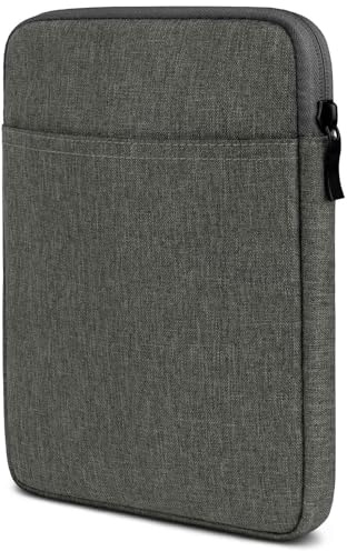 moex Tablet Hülle für Ulefone Armor Pad Pro Tasche mit Reißverschluss und Fach für Zubehör, Nylon Stoff Sleeve weich Gepolstert, Schutzhülle Minimalistisch Dash Case, Dunkelgrau