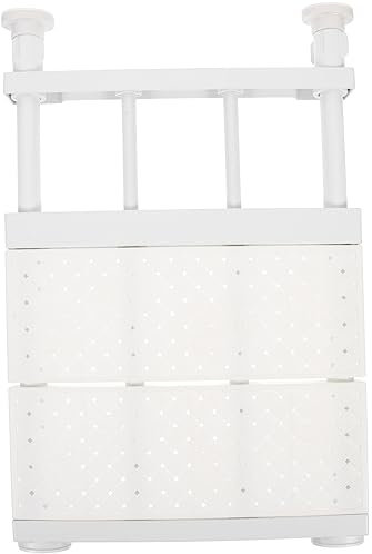 CAXUSD Ausziehbares Regal Für Haushalt Flache Spannregale Starke Tragfähigkeit Rutschfeste Gummibasis Flexibler Längenverstellung Einfache Montage Schrauben Lagerplatz Erweiternd