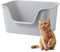 Vealind Caja de Basura de Gato Grande Abierta Superior con Bandeja de Basura de Gatos Profundos XL de Lado Alto umbral bajo Mascota Anti-derrame con no Basura