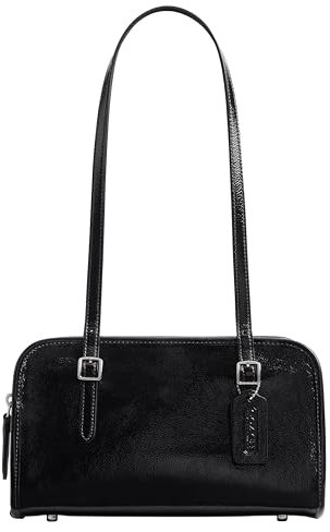 Coach Crinkle Patent Swing Zip Bag, LH/Black