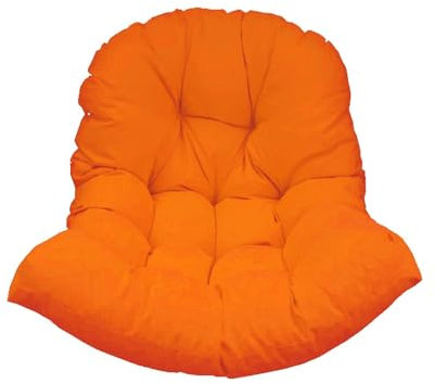 Miaogoo Breathable Indoor Outdoor Hanging Basket Chair Cushion, Garden Patio Home Egg Chair Cushion, Cozy Waterproof Swing Pad, Soft Relaxed Hammock Pad (Orange,80x120cm)
