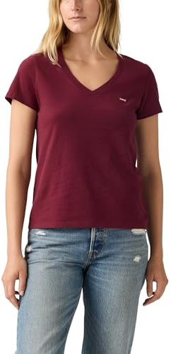 Perfect Vneck Tawny Port Cotton