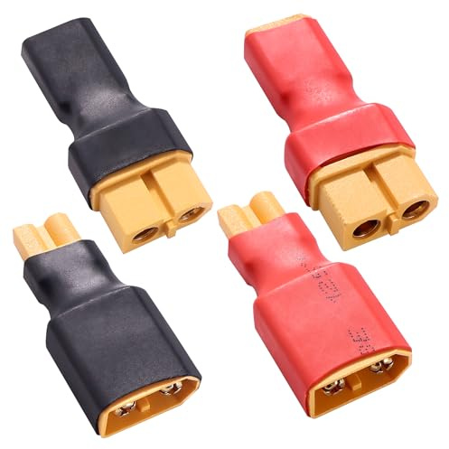 Lyeteung 4 Stücke Anschluss XT60 auf XT30, XT30 Stecker / Buchse auf Stecker / Buchse XT60 Adapter, für RC LiPo Akku