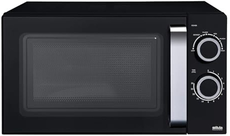 Silva Schneider Micro-ondes MW-C 25.2 sans plateau tournant - 700 W, espace de cuisson 20 l, fond en céramique, 6 niveaux de puissance, fonction décongélation, minuterie, peu encombrant et facile à