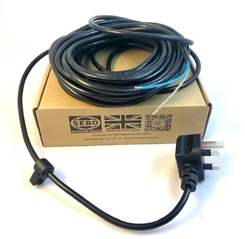 Manchester Vacs Compatible with Sebo Flex - 11.2m Heavy Duty Replacement Vacuum Cleaner Cable Lead - X1 X4 X5 X7 X8 XP Felix Dart BS36 - MV1104