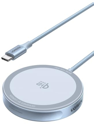 UGREEN 25W Qi2 Magflow Wireless Charger Pad, MagSafe-Compatible Fast Charging Pad, Wireless charging Station for iPhone Air/17/16/15/14/13/12, AirPods 4/3/2/Pro 2/3