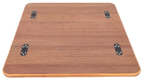 Faltbarer Wohnmobil-Tischplatten-Ersatz, 58 x 59,5 cm, rechteckiger Holztisch für Camper, Pontonboote, Yachten und Marine, braunes Design
