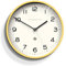 NEWGATE® Number Three Echo Wanduhr | Moderne runde Uhr | 37cm | Gelb | Leicht lesbare Zahlen | Ideal für Küche, Wohnzimmer oder Büro