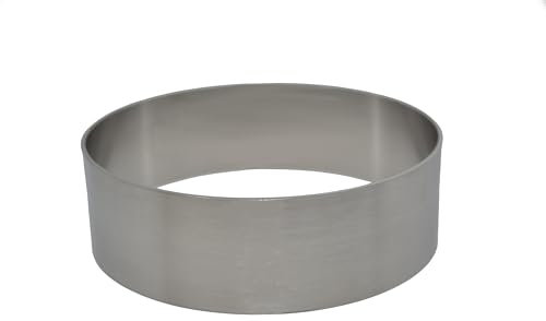 Oxnfeia® Burgerring 1 Stück - Dessertringe aus Edelstahl - Servierringe vielseitig einsetzbar zum Kochen, Backen und Servieren - Backring ideal für Burger Buns oder Desserts, ⌀ ca. 11,5 cm
