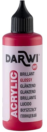 DARWI DA0350080490C Flacon Peinture Acrylique Brillante Vermillon 80ML