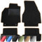 moto-MOLTICO Fußmatten Auto - Velours Autoteppiche passend für Renault Clio IV (2012-2020) - 4-teiliges Set - Schwarze Automatten mit Beigen Ziernähten