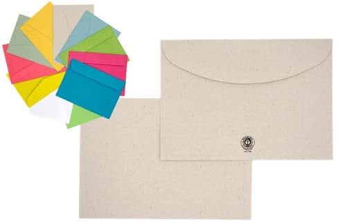 25/50/100x Briefumschlag Grau DIN C6 Recycling Fensterlos (50 Stk, Grau)