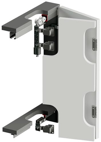 DecorAndDecor Sliding Bi Folding Bifold Wardrobe Door Gear Kit 40kg Per Door (1.5m Folding Door System for 2 Doors)