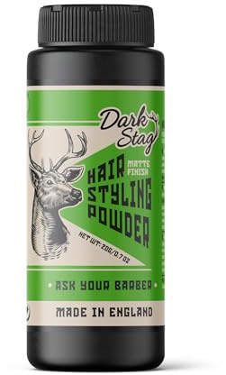 Dark Stag Hair Styling Powder Men 20g | Professional Styling Product, Hair Texture Powder, Volume, Styling, Flexible Hold