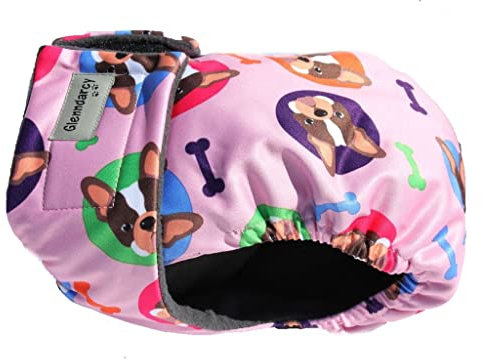 Glenndarcy Hundewindeln - OHNE SCHWANZLOCH - für z.B FRENCHIES und Bulldoggen - (Medium Pants only, French Bulldog)