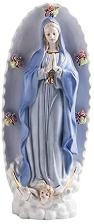Duiaynke Europäische Stil Statue Jungfrau Statue Keramik Religiöse Retro Jesus Skulptur Studie Schlafzimmer Kirchen Dekoration (B)
