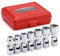 CASOMAN 3/20.3 cm Drive Universalgelenk-Steckschlüsselsatz, 7-teilig, Flex-Steckschlüsselsatz, 6-kant, Cr-V, SAE, 3/8 Zoll auf 3/4 Zoll, CR-V, 360-Grad-Drehung