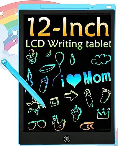 Tavoletta Grafica LCD Scrittura 12 Pollici, Elettronica Tavoletta Grafica Lavagna Portatile da Disegno con Penna per Bambini Progettista Studenti Famiglia Ufficio