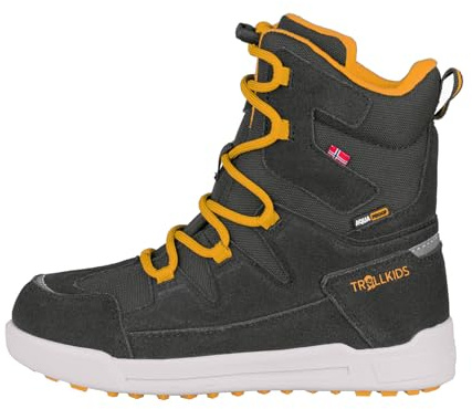 Trollkids Kids Finnmark Winter Boots | Wasserdicht, Klassische Schnürung mit „Speed Lock“, Griffige Laufsohle, Herausnehmbare Innensohle, Reflektierende Elemente