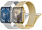 2 Pack Correa para Apple Watch 42mm 44mm 45mm 49mm Milanese Loop Correa Acero Inoxidable Malla Metálica Pulsera Cerradura Magnética para iWatch Ultra/Ultra 2 Series 9 8 7 6 5 4 3 2 SE(Plateado/Oro)