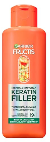 Garnier Fructis Spülbehandlung für alle beschädigten Haare, Tiefenreparatur, stärkeres Haar, mit Marulaöl und Keratin, Keratin Filler, Reparatur & Stärkung, 200 ml