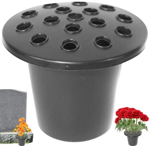 Vase de cimetière, Support de Fleurs pour cimetière, casseroles de Fleurs, 16 créneaux de créneaux, Inserts de tombes Plastiques