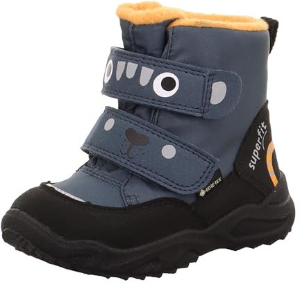 Superfit Jungen Glacier Warm Gefütterte Gore-tex Schneestiefel, Schwarz Orange 0000, 25 EU Weit