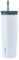 Owala Stainless Steel Triple Layer Insulated Travel Tumbler with Spill Resistant Lid and Straw, BPA Free, 24 oz, Grey/Blue (The Great Blue)