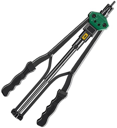 CHENGNAN Hand Rivet Gun Heavy Duty 18 Rivet Gun Full Metal, Labour-Saving Design,Non-Slip Handle