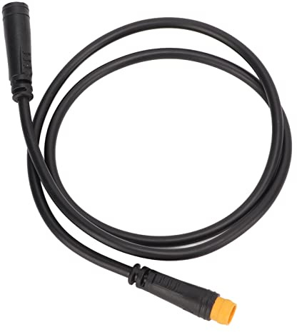 POENVFPO Bike Extension Cable, 3pin Waterproof Connector, ABS Plastic Rubber Electric Bike Extension Cable Modification Accessory