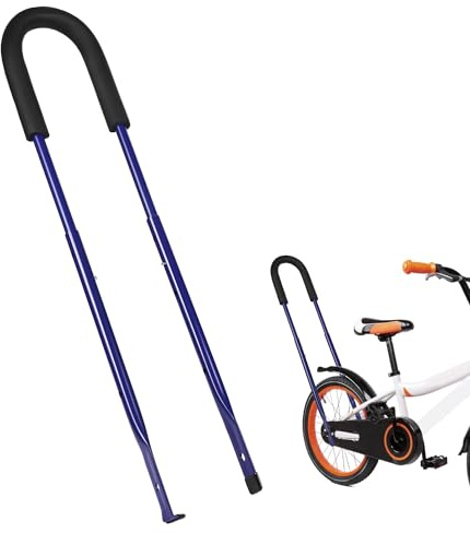 lasuroa Kinder Fahrrad Trainings Schiebestange, Fahrrad Schiebestange für Kinder Fahrrad Trainingsgriff Fahrrad Balance Schiebestange Fahrrad Balance Trainer Griff höhenverstellbar