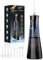 Munddusche Kabellos Elektrische Zahnreiniger Zahndusche Water Flosser 3 Modi & 5 Intensitäten mit 8 Düsen 300ML Wassertank USB-C Wiederaufladbar PX7 Wasserdicht Mund Reiniger-Schwarz