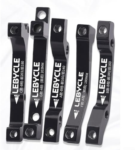Premium Bike Disc Brake Adapter, Suitable for 160mm Post Fork Mount and 180/203 mm for Rotor (D)