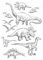 ESTAhome Wandtattoo Dinosaurier Schwarz-Weiß 47.5 x 66 cm