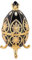 CaCaCook Ornament-Schmuckkästchen 13×9×8 Stahl-Ei-Ornament Ostern Einzigartiges Diamant-Ei-Ornament Im Königlichen Stil Zur Dekoration