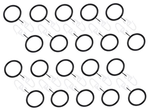 GARVALON 20stücke Vorhangringe Aus Eisen Mit Haken Für Dusche Und Fenster Römische Stangenringe Zum Aufhängen Geeignet Für Schwere Und Leichte Vorhänge Dekoriert Verschiedene Einrichtungsst