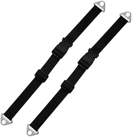 2PCS Bin Lid Lock Strap, Anti Scratch Wear Resistant Nylon Bin Lock with Screws, Prevent People Filling Your Bin, Stop Identity Theft Dustbin Lock for Anti Falling