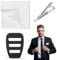 FSWWSF Einstecktuch Weiss Einstecktuch Herren Set EinstecktüCher Mit Taschentuch Fester Clip und Herren Krawattennadel FüR GeschäFtstreffen Und Hochzeit Und Party