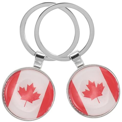 VALICLUD 2st Kanada Schlüsselanhänger Fußballschlüsselkette Teetablett Geschirrspielzeug Handwerkliche Dekoration Eltern-kind-haarnadelkurven Taschenspielzeug Haken Zinklegierung