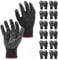 STI Guanti da lavoro Spalmati in Nitrile Nero 10 XL (Pacco da 12pz)