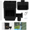 Rainwater Diverter Kit, Downspout Diverter, Rain Barrel Diverter Kit with Adjustable Valve and Filter, Rain Diverter Kit Fits for 2x3 or 3x4 Inch Standard Downspouts (Black)