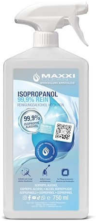 750ml Sprühflasche reines Isopropanol (99,9%) Reinigungsalkohol Fettlöser & Lösungsmittel rückstandsfrei anwendbar zur Reinigung von elekt. Bauteilen, Schallplatten, Druckköpfen und mehr