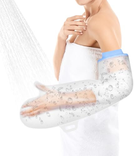 AOOWU Protection Platre Bras, Réutilisable Couvre-Main Plâtré Pour Adultes, Protection Douche Plaie Blessé Manchon Coudé, Réutilisable Protège-Bras Étanche, Gardez Les Plaies Et Le Bandage Au Sec