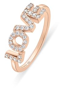 Tamaris Damen Ring TJ-0712-R-56 aus 925 Silber in IP Roségold mit Zirkoniasteinen