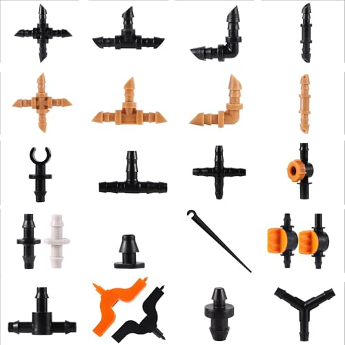 LVSELINGI Raccordo for irrigazione a Goccia da 1/4 di Pollice con Spina a 3 Vie e 4, Tipo Y, connettore Giardino, for Tubo Flessibile 4/7 mm, deviatore for Prato(3 Way Oblique)